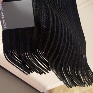 Men’s black & grey long scarf MK